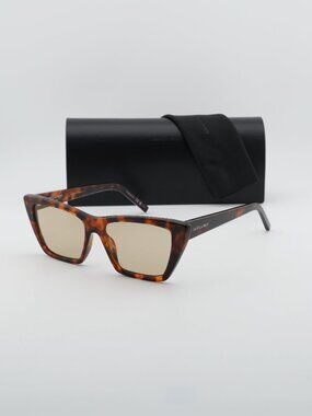 Saint Laurent SL276 MICA 064 Cat Eye Sunglasses - Havana / Brown